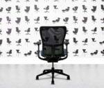 refurbished haworth zody desk chair black frame fixed arms costa