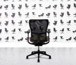 refurbished haworth zody desk chair black frame fixed arms guyana