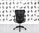 refurbished haworth zody desk chair black frame fixed arms paseo