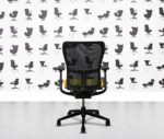 refurbished haworth zody desk chair black frame fixed arms solano