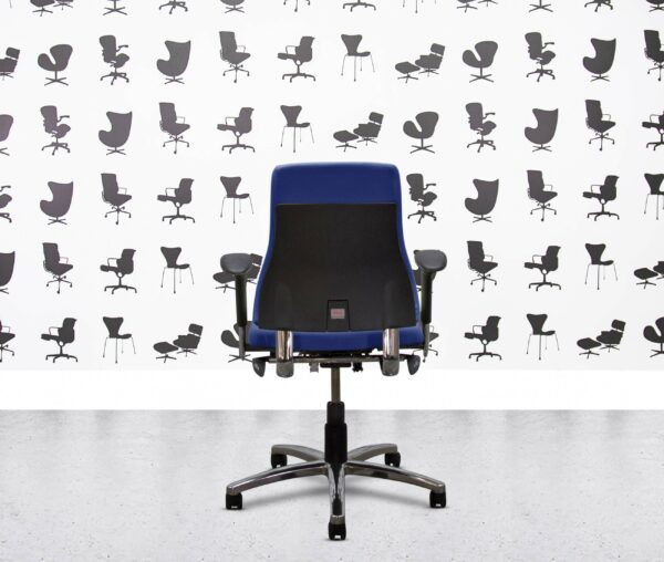 refurbished bma axia 2.2 polished aluminum medium back office chair costa seat