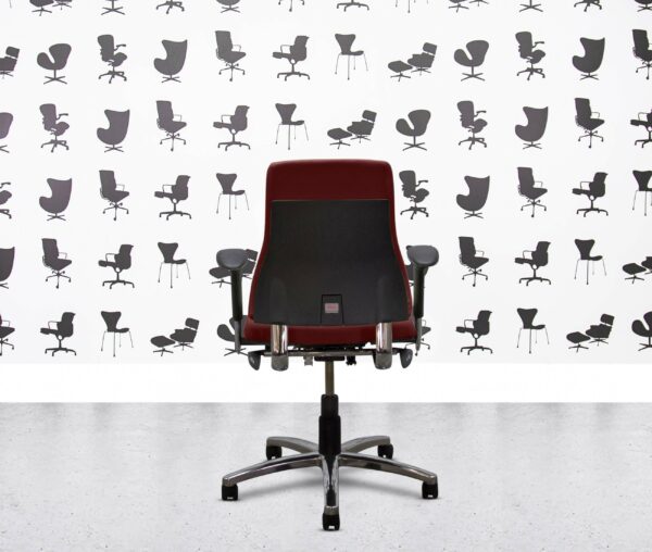 refurbished bma axia 2.2 polished aluminum medium back office chair guyana seat