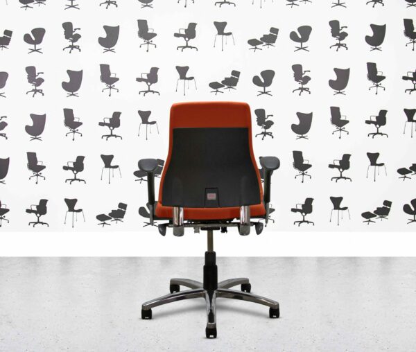 refurbished bma axia 2.2 polished aluminum medium back office chair lobster seat