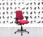 refurbished bma axia 2.2 polished aluminum medium back office chair belize seat