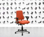 refurbished bma axia 2.2 polished aluminum medium back office chair olympic seat