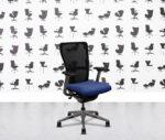 refurbished haworth zody desk chair polished aluminium fixed arms costa