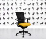 refurbished haworth zody desk chair black frame 2d arms solano