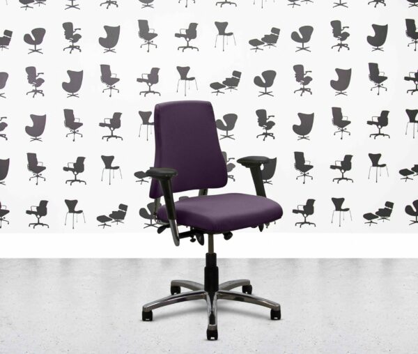 refurbished bma axia 2.2 polished aluminum medium back office chair tarot seat