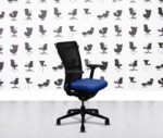 refurbished haworth zody desk chair black frame fixed arms curacao