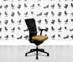refurbished haworth zody desk chair black frame fixed arms ocean (copy)