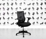 refurbished okamura portone high back office chair no headrest black