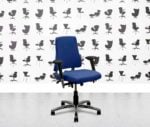 refurbished bma axia 2.2 polished aluminum medium back office chair costa seat