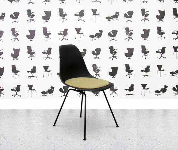 refurbished vitra charles eames dsx side chair mustard seat