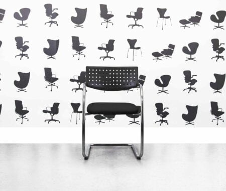 refurbished vitra visavis meeting chair black plastic back multi colour
