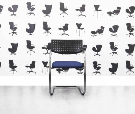 refurbished vitra visavis meeting chair black plastic back multi colour