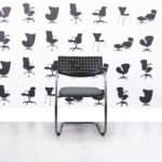 refurbished vitra visavis meeting chair black plastic back multi colour