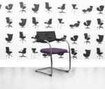 refurbished vitra visavis meeting chair black plastic back multi colour refurbished vitra visavis meeting chair black plastic back multi colour