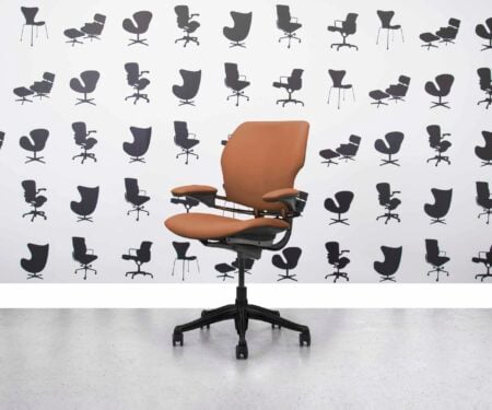 refurbished humanscale freedom low back black frame multi colours in leather