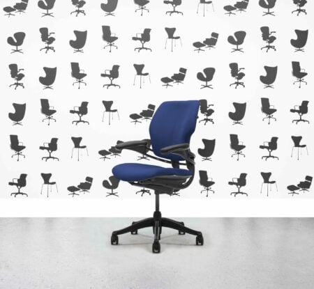 refurbished humanscale freedom low back task chair black frame multi colours