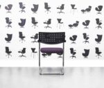 refurbished vitra visavis meeting chair black plastic back multi colour refurbished vitra visavis meeting chair black plastic back multi colour