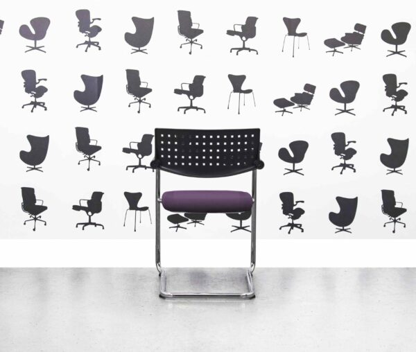 refurbished vitra visavis meeting chair black plastic back multi colour