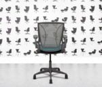 refurbished humanscale diffrient world grey frame turquoise seat