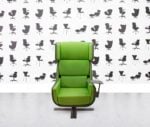 refurbished buzzi space buzzime lounge chair green fabric