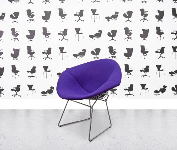 refurbished walter knoll bertoia diamond chair full cover purple