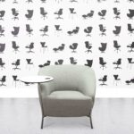 refurbished fursys nuvola lounge chair with laptop support white
