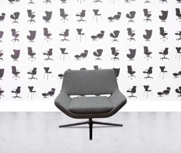 refurbished b&b italia metropolitan armchair grey fabric