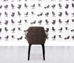 refurbished minotti york lounge chair black and grey weave pattern
