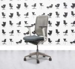 Refurbished Senator Evolve V2 Office Chair - Full Spec - White Frame - Grey Mesh - Multi Colour