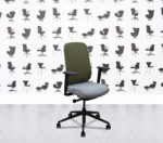 Refurbished Boss Design - Sia Task Chair - Green Cloud Mesh - Baby Blue Seat3