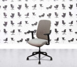 Refurbished Boss Design - Sia Task Chair - Black Frame - Beige Mesh and Seat2