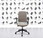 Refurbished Boss Design - Sia Task Chair - Black Frame - Beige Fizz Mesh - Beige Seat1