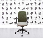 Refurbished Boss Design - Sia Task Chair - Green Cloud Mesh - Beige Seat1