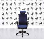 Refurbished Senator Agitus Executive Chair - Black Frame - Blue Fabric
