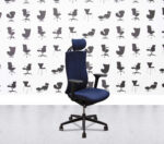 Refurbished Senator Agitus Executive Chair - Black Frame - Blue Fabric4