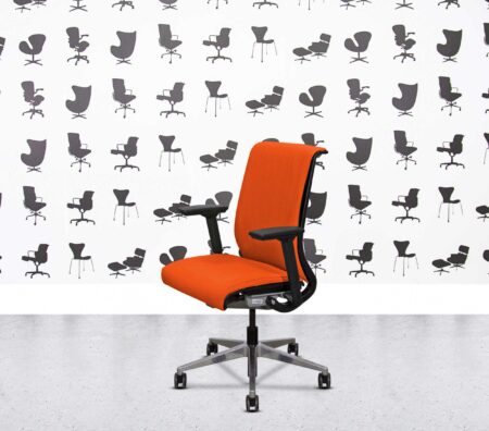 Refurbished Steelcase Think - Black Frame - Multi Colour - olympic