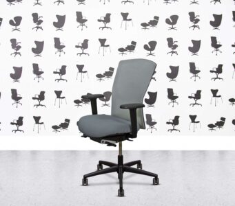 Refurbished Kinnarps Mento - Grey Mesh Back - Black Frame - Multi Colour - paseo