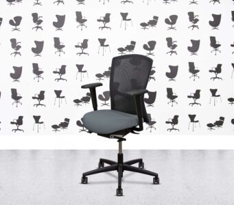 Refurbished Kinnarps Mento - Black Mesh Back - Multi Colour - paseo