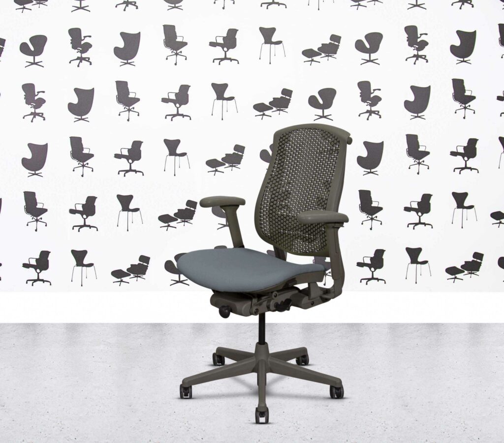 Refurbished Herman Miller Celle Chair - Grey Frame - Multi Colour - paseo