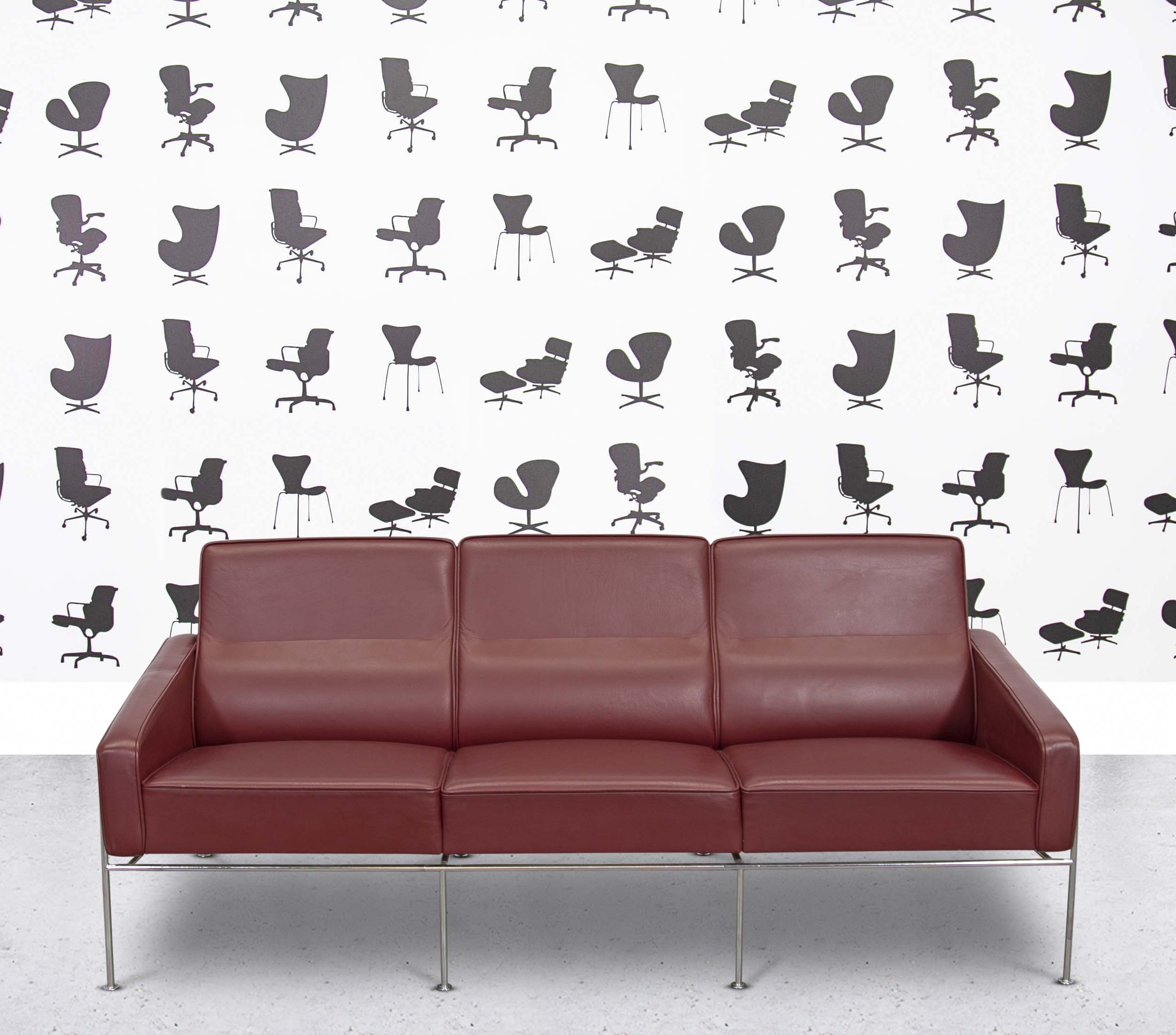 Seater Sofa Berry Red Leather
