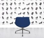 Refurbished Orangebox Track-01 Swivel Chair with Castors - Blue Fabric