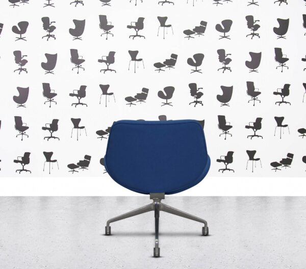 Refurbished Orangebox Track-01 Swivel Chair with Castors - Blue Fabric