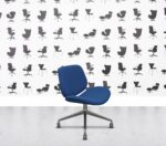 Refurbished Orangebox Track-01 Swivel Chair with Castors - Blue Fabric