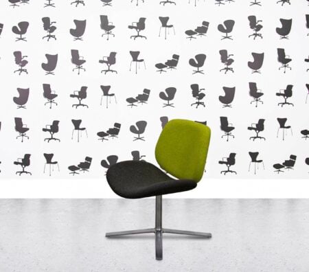 Refurbished Orangebox Track-03 Lounge Chair - Grey and Green Fabric