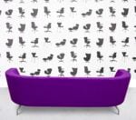 Refurbished Orangebox Cwtch 3-Seater Lounge Sofa - Purple and Grey Fabric3
