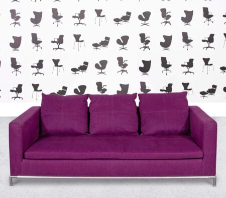 Refurbished B&B Italia George 2.5-Seat Sofa - Purple Fabric