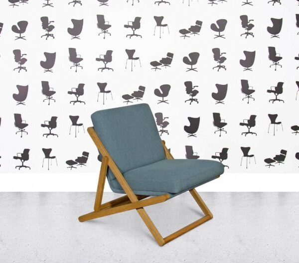 Refurbished Orangebox Yolo-01 Lounge Chair - Blue Fabric